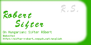 robert sifter business card